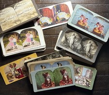 Estate find huge Lot (125) Antique Stereoview Cards: late 1800s - early 1900s picture
