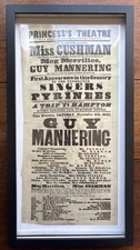 Antique Princess’s Theatre Playbill Guy Mannering Miss Cushman Merrilies 1847 picture