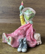 Vintage Tillie Frog Lighting The Dark Resin Sculpture Jessica De Stefano 1990 picture