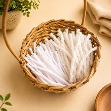 Cotton Oil Lamp White Wick Woven Nonwoven Diya Long Lasting Low Smoke Flame Wick picture