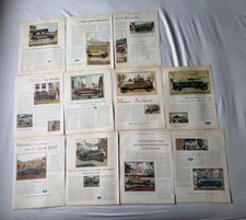 Vintage 1928 1929 Ford Model A Magazine Print Ad Lot 11 Pieces Car Art Decor picture