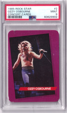 1985 Rock Star Concert Cards OZZY OSBOURNE #2 Card Rare PSA 9 picture