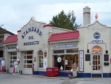 Restored 1920s AMOCO Gas Station 5 x7 Borderless PHOTO (239-B) picture