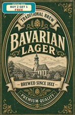 Bavarian Ayinger Lager Hell Beer Label Sign Vintage Brewery Pub Bar Wall Decor picture