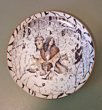 Bradford Exchange Native Harmony Where Paths Meet Wolf Porcelain Plate picture