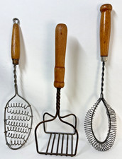 Vintage 1920's-40's Egg Beater, Potato Masher Farmhouse Kitchen picture