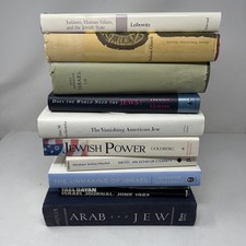 BIG Israel Jewish History Politics Zionism Religion Vintage 10 Book Lot picture