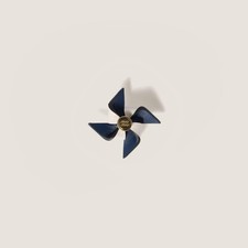 MiuMiu Leather Pinwheel Brooch Used No Clasp picture