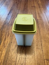 Vintage 1960/70's Tupperware Pickle Keeper 1332-4 Avocado Green & Clear picture