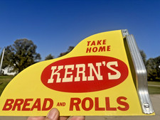Original 1960s Vintage Kerns Bread Door Sign with Handle picture