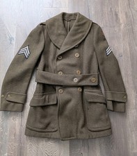 WWII US Army Air Force M-1926 Short Overcoat Frank Bros San Antonio 8th AF Patch picture