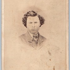 ID'd c1860s George Daniel Chafee Shelbyville, IL Attorney Senator CDV Photo Vtg picture