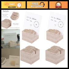 4 Pcs Travertine Place Card Holder Wedding Table Number Sign Stand picture