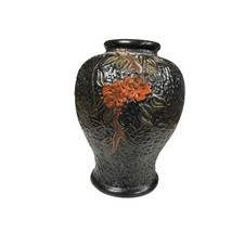 Vtg Japanese Tokanabe Ware Vase Birds Flowers Hand Paint Marked Made in Japan picture