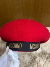 MOSCHINO Hat cap Red Beret Vintage Limited Edition VHTF Designer Collection Popu picture
