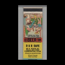 Matchbook Cover - D&B Cafe Farmington, UT picture