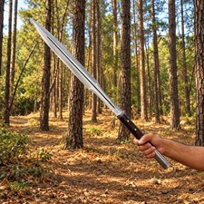 Handmade Forged Steel Spear Head Long Handle Outdoor Camping Tool Replica picture