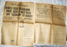 2WW1 Newspapers :The Evening Telegram Nov 12 1918 + The World Nov 11 1918 picture