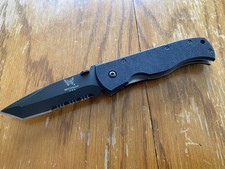 RARE Benchmade Emerson ATS-34 Pocketknife, Black Tanto Combo Blade, G10 Handle picture