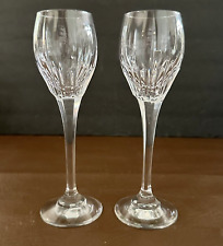 Mikasa Arctic Lights Crystal Cordial Liquor Glasses Set of 2 Faceted 7 inch picture