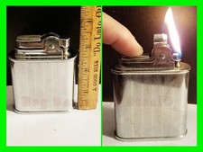 Vintage Large Display Trojan Hilton Lite Corp Petrol Table Lighter WORKING RARE picture