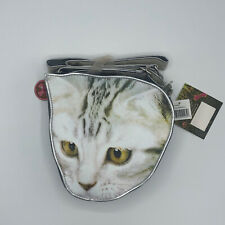 NWT FuzzyNation Kitty Storage Shoulder Handbag Purse picture