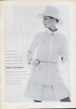 1969 Lord & Taylor Nina Ricci Parisiennes Twilled Suit with Hat PRINT AD picture