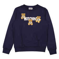 Moschino Boys Navy Blue Toy Bear Logo-Print Sweatshirt, Size 12 picture