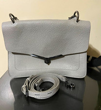 Botkier Women’s Gray Pebbled Turn Lock Crossbody w/ Detachable Strap picture