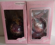 Vintage Barbie 90's Set of 2 Decoupage Ornaments w/ Hanger In Box SEALED  picture