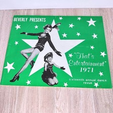 1971 Thats Entertainment Dance Revue Program Vintage Booklet Ephemera picture
