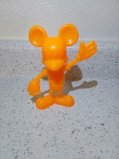 Mickey Mouse Marx Walt Disney Orange 1970s Vintage Plastic Figure Hong Kong GUC  picture
