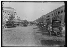 Photo:1917 1919 Vintage Automobiles Parked on City Street Outdoors picture