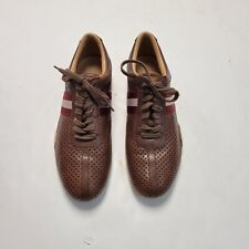 BALLY FREENEW Leather Trainers Brown Low-Top Sneakers Men's Size US 11 UK 10 picture
