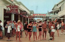Boardwalk Scene Point Pleasant Beach New Jersey NJ Jane Logan Ice Cream 1960 PC picture