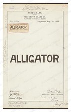 Alligator Glass Trademark Standard Postcard COPY RPPC picture