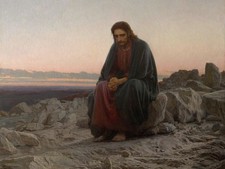 The Savior Jesus Christ in the Desert - Ivan Kramskoi 30x39cm 12”x15 picture