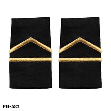 US Army ROTC JROTC Female Cadet Private First Class Shoulder Marks w/Snaps ~ New picture
