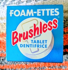 FOAM-ETTES Brushless Tablet Dentifrice 1960s Vintage Teeth Cleaner Collectible  picture