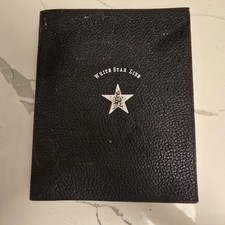 WHITE STAR LINE FOLDER for On Board Stationery/Wine folder. 8x10. Beautiful. picture