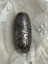Antique Victorian Sterling Silver Pocket Sewing Case  (c. 1890s) Ornate  picture