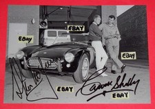 5X7 Vintage Photo Carroll Shelby & Steve McQueen With AC Cobra With Autographs picture