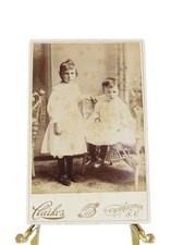 Two Children Wicker Furniture Clarke's Photo Studio, Charleston SC Cabinet Card picture