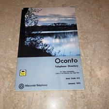 Vintage 1973 Oconto Wisconsin Telephone Directory Yellow Pages  picture
