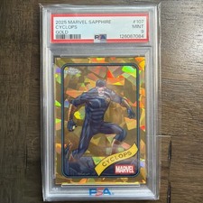 2025 Topps Chrome Marvel Sapphire Cyclops Gold /50 PSA 9 (POP 2 None Higher) picture