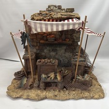 Fontanini Fish Market 50714 1998 Heirloom Nativity Village Rare Lighted NO Box picture