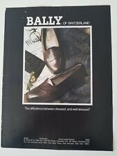 1987 Bally of Switzerland penny loafer shoes vintage fashion ad picture
