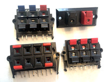 4 lot Vintage Push Speaker Terminal UPGRADE Jack -  Repair - Stereo , Speaker picture