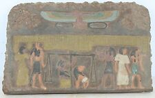 Rare Ancient Egyptian Antique Stela Judgment Day Pharaonic Colored Stella picture