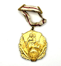 Albania Motherhood Medal Bronze Communist Era 1950 Vintage Albanian Award picture